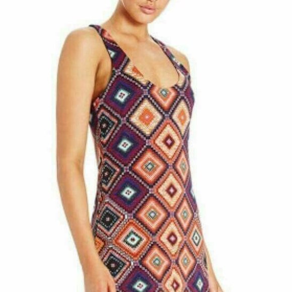 TIGERLILY Zehra Rainbow Bodycon Racerback Tank Mini Dress - Picture 2 of 10